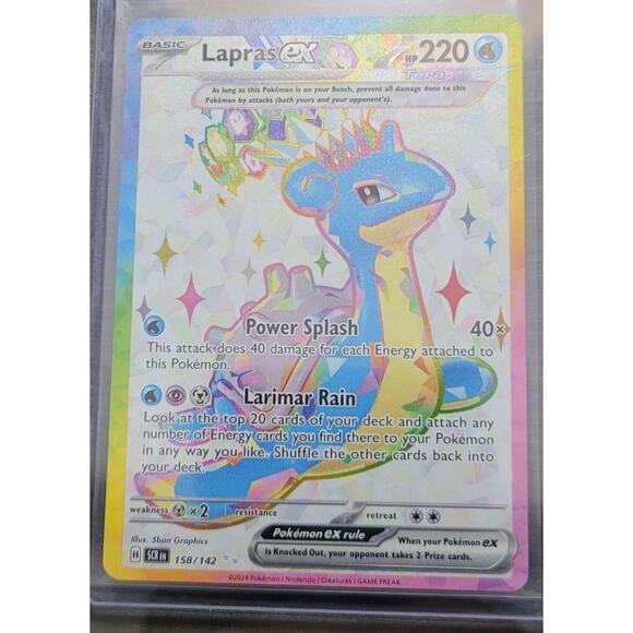 Pokemon Card Lapras Ex 158/142 Stellar Crown Super Rare NM - Picture 1 of 2